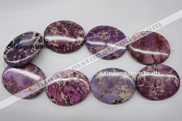 CDI470 15.5 inches 40*50mm oval dyed imperial jasper beads