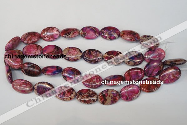 CDI475 15.5 inches 18*25mm oval dyed imperial jasper beads