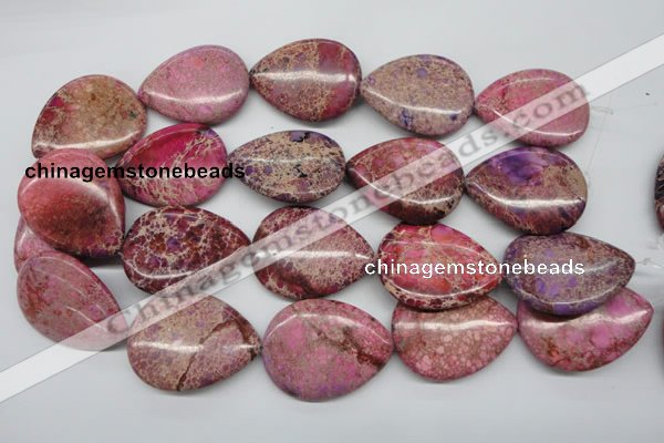 CDI480 15.5 inches 30*40mm flat teardrop dyed imperial jasper beads