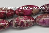 CDI484 15.5 inches 15*30mm rice dyed imperial jasper beads