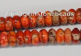 CDI501 15.5 inches 6*10mm rondelle dyed imperial jasper beads