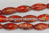 CDI512 15.5 inches 8*16mm rice dyed imperial jasper beads