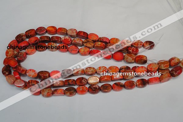 CDI528 15.5 inches 10*14mm oval dyed imperial jasper beads