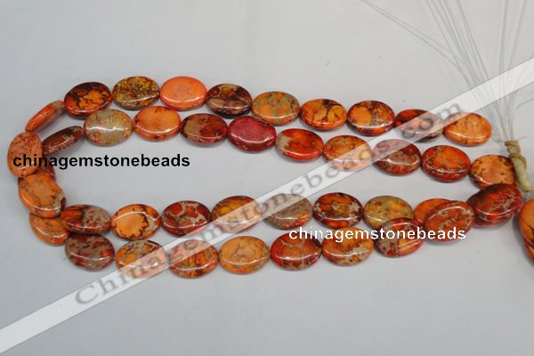 CDI532 15.5 inches 15*20mm oval dyed imperial jasper beads