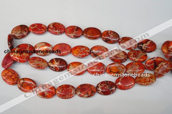 CDI533 15.5 inches 18*25mm oval dyed imperial jasper beads