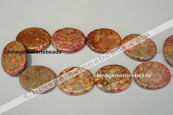 CDI537 15.5 inches 35*45mm oval dyed imperial jasper beads