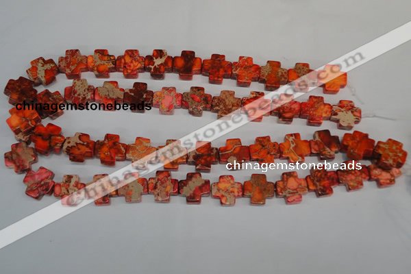 CDI561 15.5 inches 16*16mm cross dyed imperial jasper beads