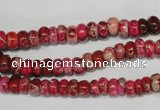 CDI584 15.5 inches 3*6mm rondelle dyed imperial jasper beads