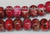 CDI588 15.5 inches 9*14mm rondelle dyed imperial jasper beads