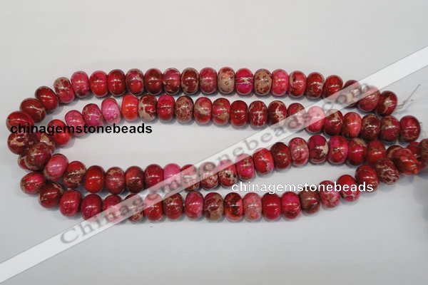 CDI588 15.5 inches 9*14mm rondelle dyed imperial jasper beads