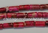 CDI591 15.5 inches 6*12mm tube dyed imperial jasper beads