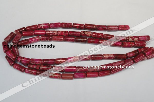 CDI594 15.5 inches 8*16mm tube dyed imperial jasper beads