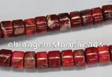 CDI596 15.5 inches 4*8mm tube dyed imperial jasper beads