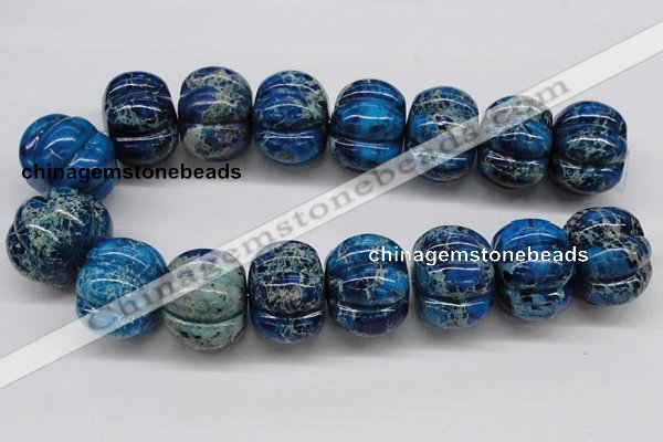CDI60 16 inches 26*35mm pumpkin dyed imperial jasper beads