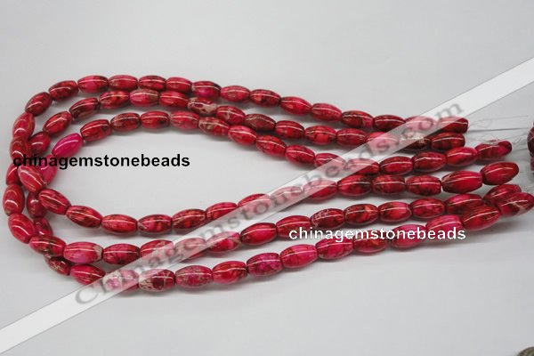 CDI605 15.5 inches 8*12mm rice dyed imperial jasper beads