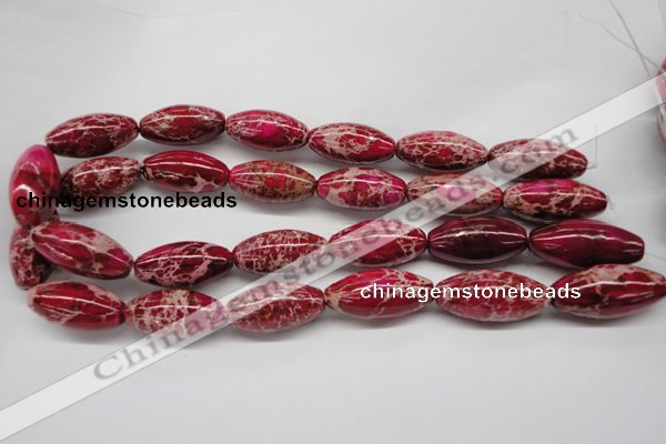 CDI609 15.5 inches 15*30mm rice dyed imperial jasper beads