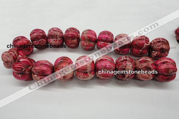 CDI610 15.5 inches 22*30mm pumpkin dyed imperial jasper beads