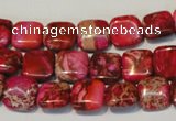 CDI621 15.5 inches 12*12mm square dyed imperial jasper beads