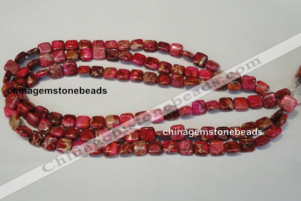 CDI621 15.5 inches 12*12mm square dyed imperial jasper beads