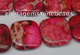 CDI625 15.5 inches 20*20mm square dyed imperial jasper beads