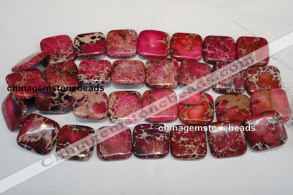 CDI626 15.5 inches 25*25mm square dyed imperial jasper beads