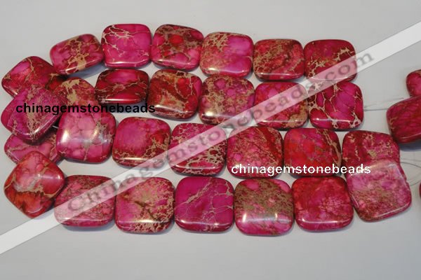 CDI627 15.5 inches 30*30mm square dyed imperial jasper beads