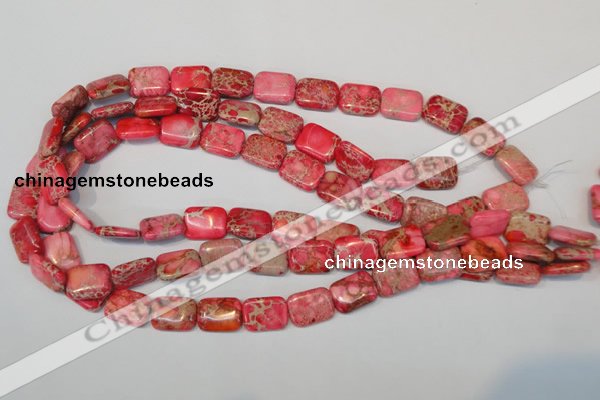 CDI631 15.5 inches 12*16mm rectangle dyed imperial jasper beads