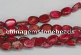 CDI641 15.5 inches 6*8mm oval dyed imperial jasper beads