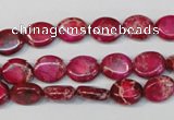 CDI642 15.5 inches 8*10mm oval dyed imperial jasper beads