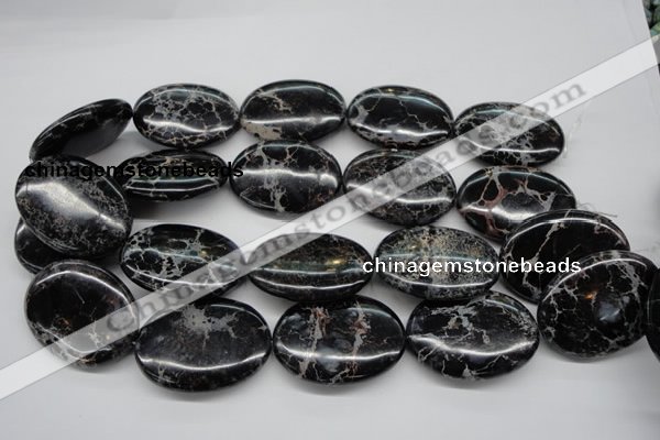 CDI680 15.5 inches 30*40mm oval dyed imperial jasper beads