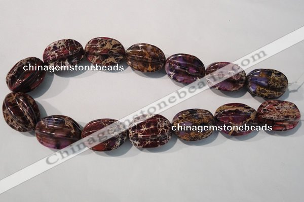 CDI701 15.5 inches 22*28mm star fruit shaped dyed imperial jasper beads