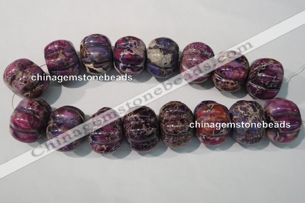 CDI702 15.5 inches 26*32mm pumpkin dyed imperial jasper beads