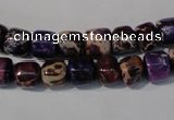 CDI705 15.5 inches 6*8mm nuggets dyed imperial jasper beads