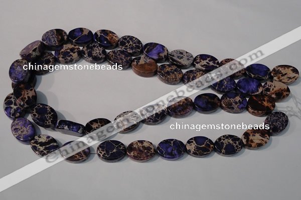 CDI710 15.5 inches 13*18mm oval dyed imperial jasper beads