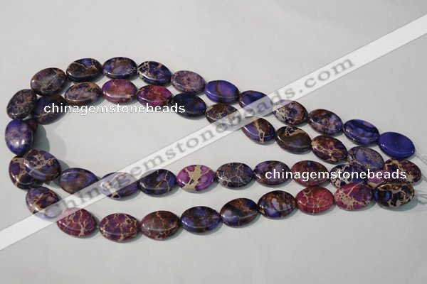 CDI711 15.5 inches 13*18mm oval dyed imperial jasper beads