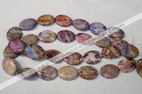 CDI712 15.5 inches 22*30mm oval dyed imperial jasper beads