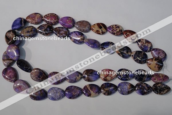 CDI714 15.5 inches 15*20mm flat teardrop dyed imperial jasper beads