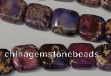 CDI716 15.5 inches 14*14mm square dyed imperial jasper beads