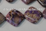 CDI720 15.5 inches 18*18mm diamond dyed imperial jasper beads