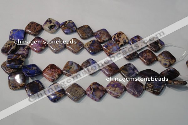 CDI720 15.5 inches 18*18mm diamond dyed imperial jasper beads