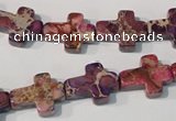 CDI722 15.5 inches 12*16mm cross dyed imperial jasper beads