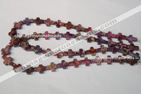 CDI722 15.5 inches 12*16mm cross dyed imperial jasper beads