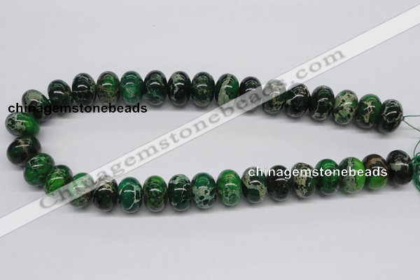 CDI73 16 inches 12*18mm rondelle dyed imperial jasper beads wholesale