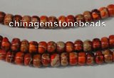 CDI731 15.5 inches 4*6mm rondelle dyed imperial jasper beads