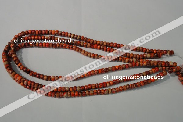 CDI731 15.5 inches 4*6mm rondelle dyed imperial jasper beads
