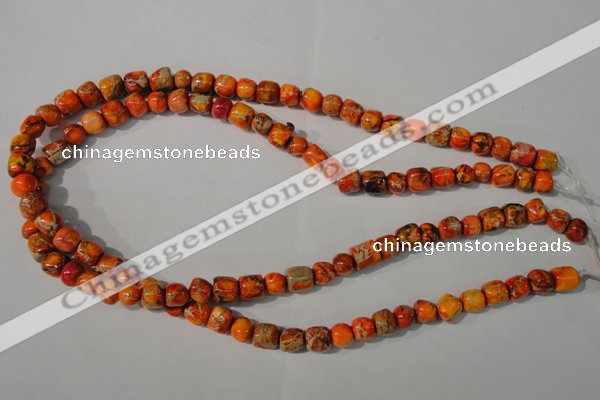 CDI732 15.5 inches 6*7mm – 8*9mm nuggets dyed imperial jasper beads