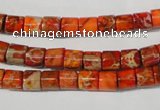 CDI735 15.5 inches 6*6mm tube dyed imperial jasper beads