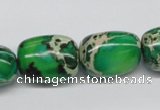 CDI74 16 inches 15*20mm nuggets dyed imperial jasper beads wholesale