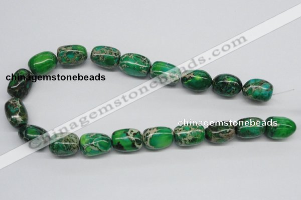 CDI74 16 inches 15*20mm nuggets dyed imperial jasper beads wholesale