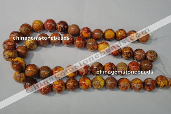 CDI742 15.5 inches 16mm round dyed imperial jasper beads